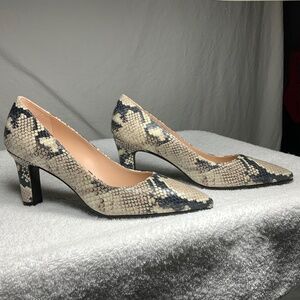 NEW Stuart Weitzman Adria Python-Embossed Pumps